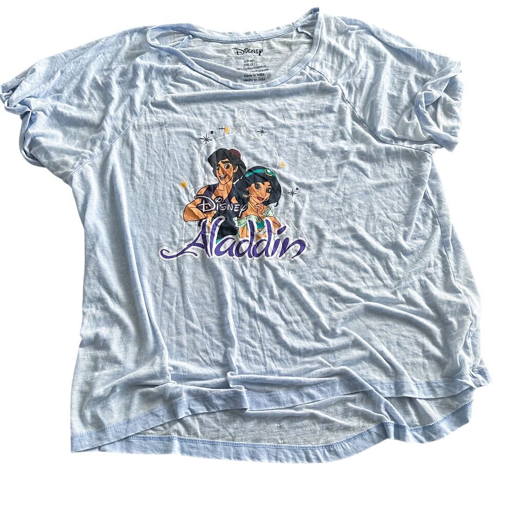 Baby Blue Disney Aladdin Shirt Plus Size 3X